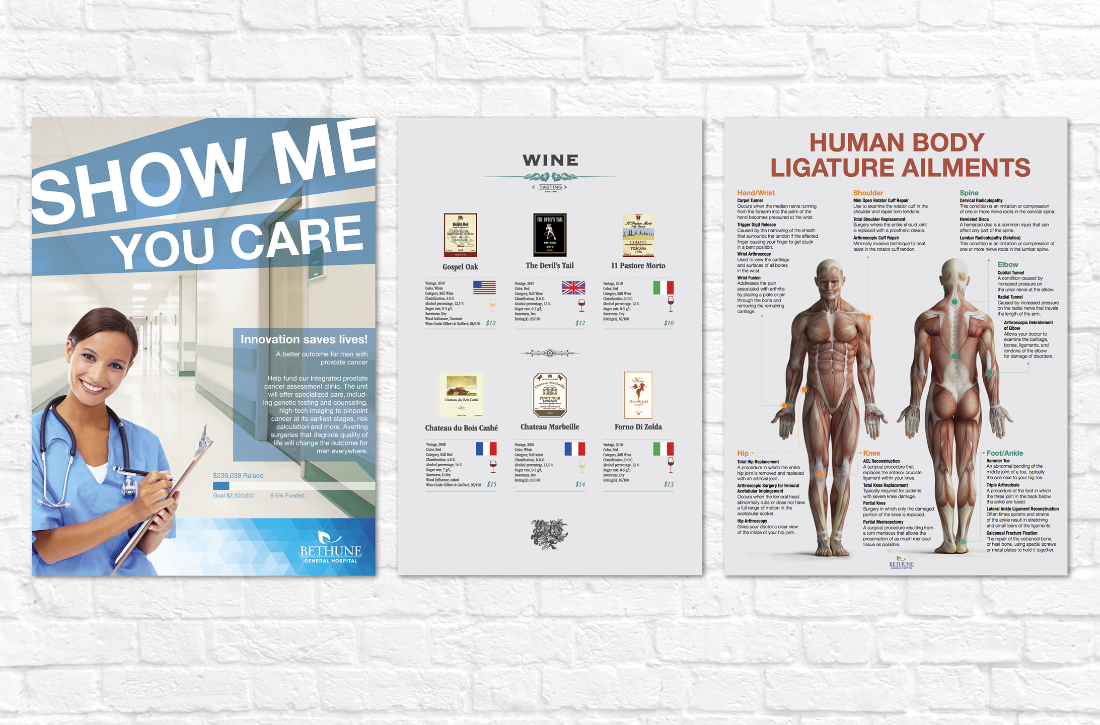 Posters for the hospital
