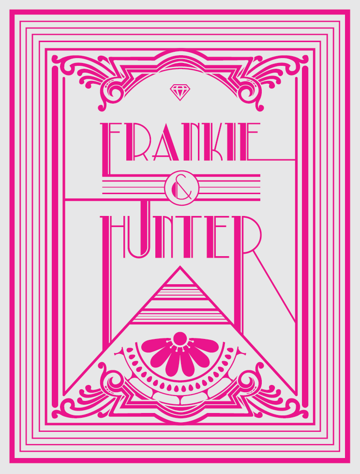  Art Deco Style Franke &amp;&nbsp;Hunter's Birthday Logo 