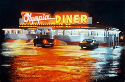 Olympia Diner, John Baeder, 2001