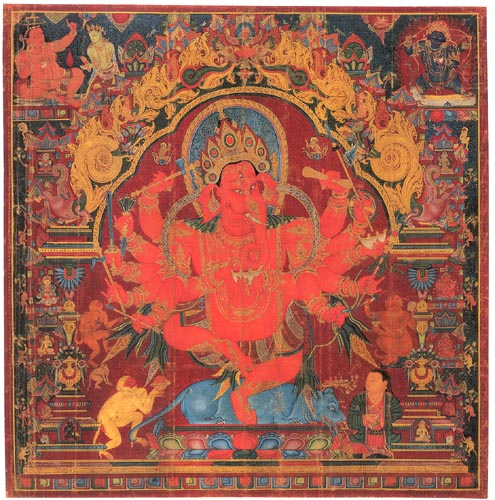 Dancing Ganesh. 1400's. Central Tibet.