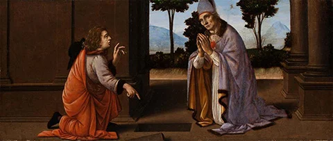 The Miracle of Saint Donatus, Leonardo da Vinci and Lorenzo di Credi, 1475–85, Worcester Art Museum