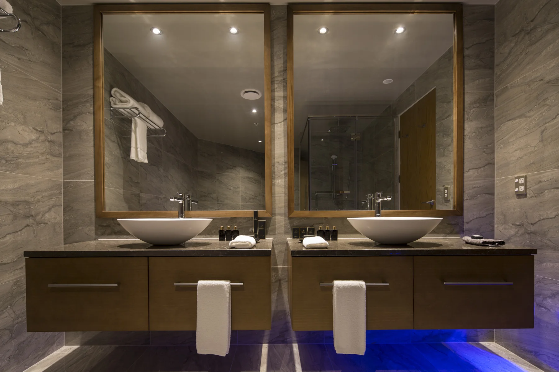 Distinction Dunedin double sink bathroom