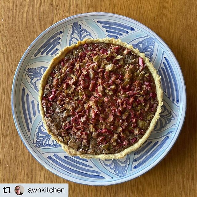 #Repost @awnkitchen
&bull; &bull; &bull; &bull; &bull; &bull;
Auntie Lil's Rhubarb Tart - perhaps one of my favourite rhubarb recipes. I picked this rhubarb up from @sundogorganicfarm at @strathconamarket this morning bright and early! Head to my sto