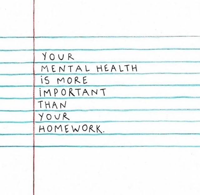 For those of you heading back to school, keep this in mind. Health comes first. Artwork from @youreneveraloneproject.
.
.
.
#mentalhealth #mentalhealthmatters #mentalhealthawareness #mentalhealthishealth #mentalillness #mentalhealthadvocate #mentalhe