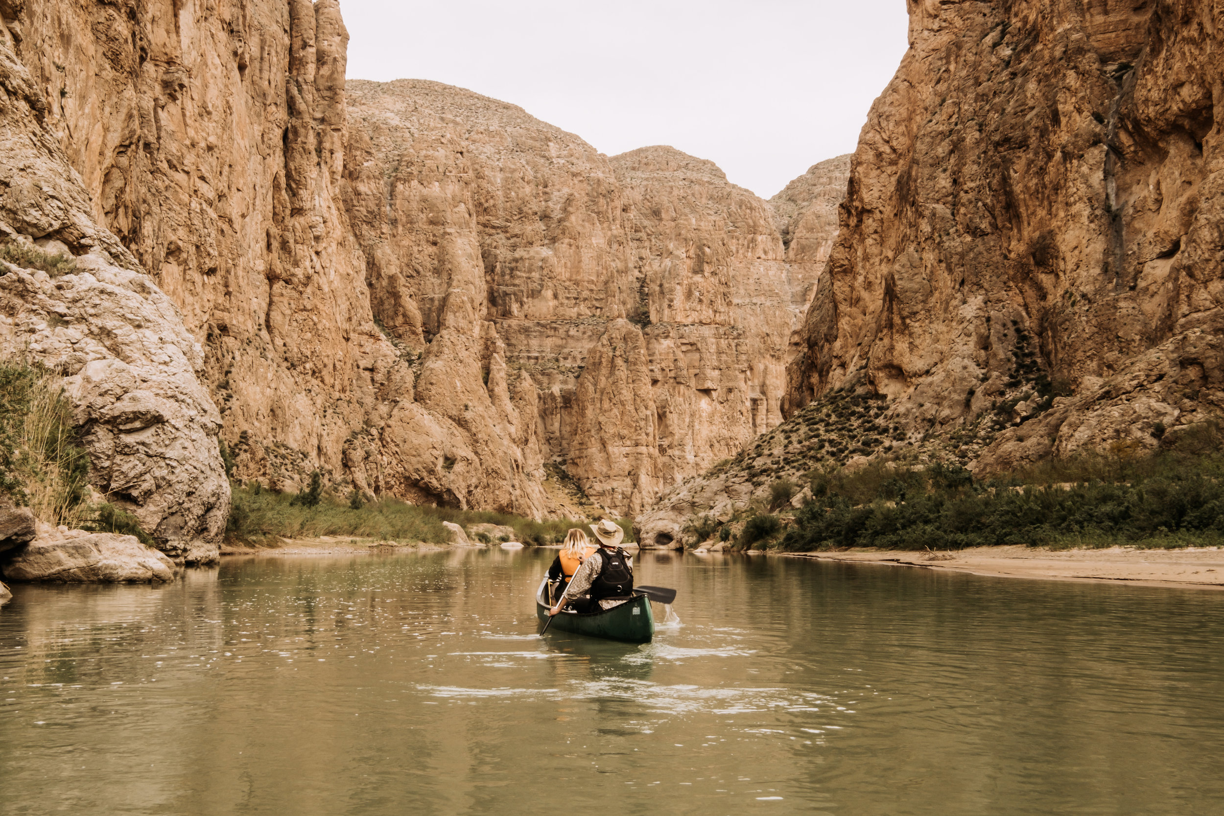  Towering canyon walls encompass one as they float through the borderlands of&nbsp;Texas&nbsp;and&nbsp;Mexico on the Rio Grande River. On the river, the the fragile desert ecosystem teems with life and both banks look the same. For a moment, one near