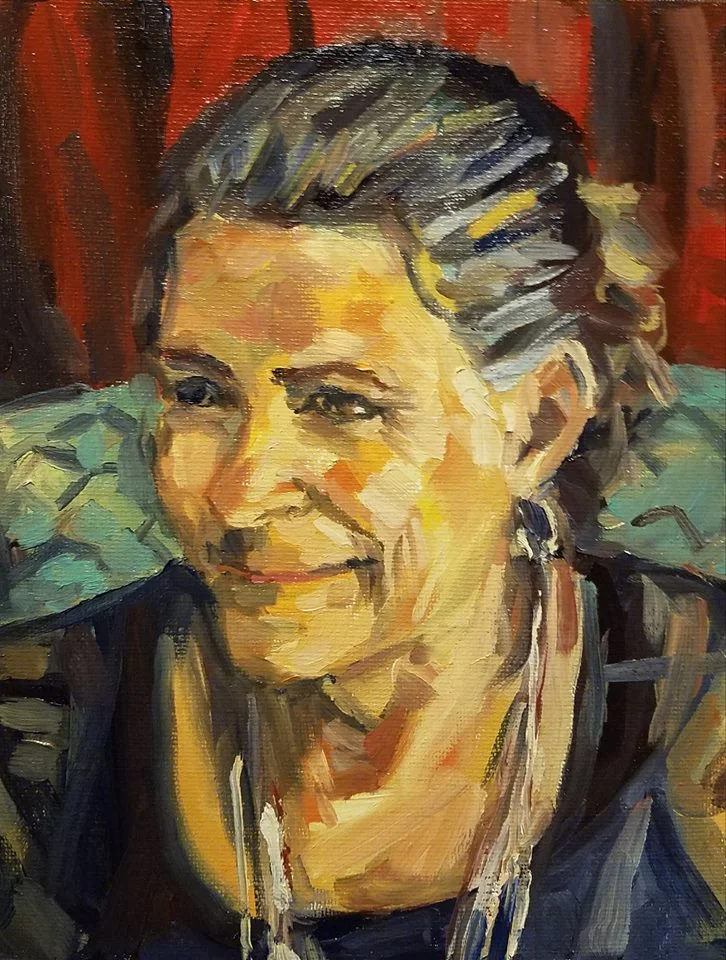 Fundraising "Live" Portrait of Cathy Stackpole, ED of Ferry Beach Organization