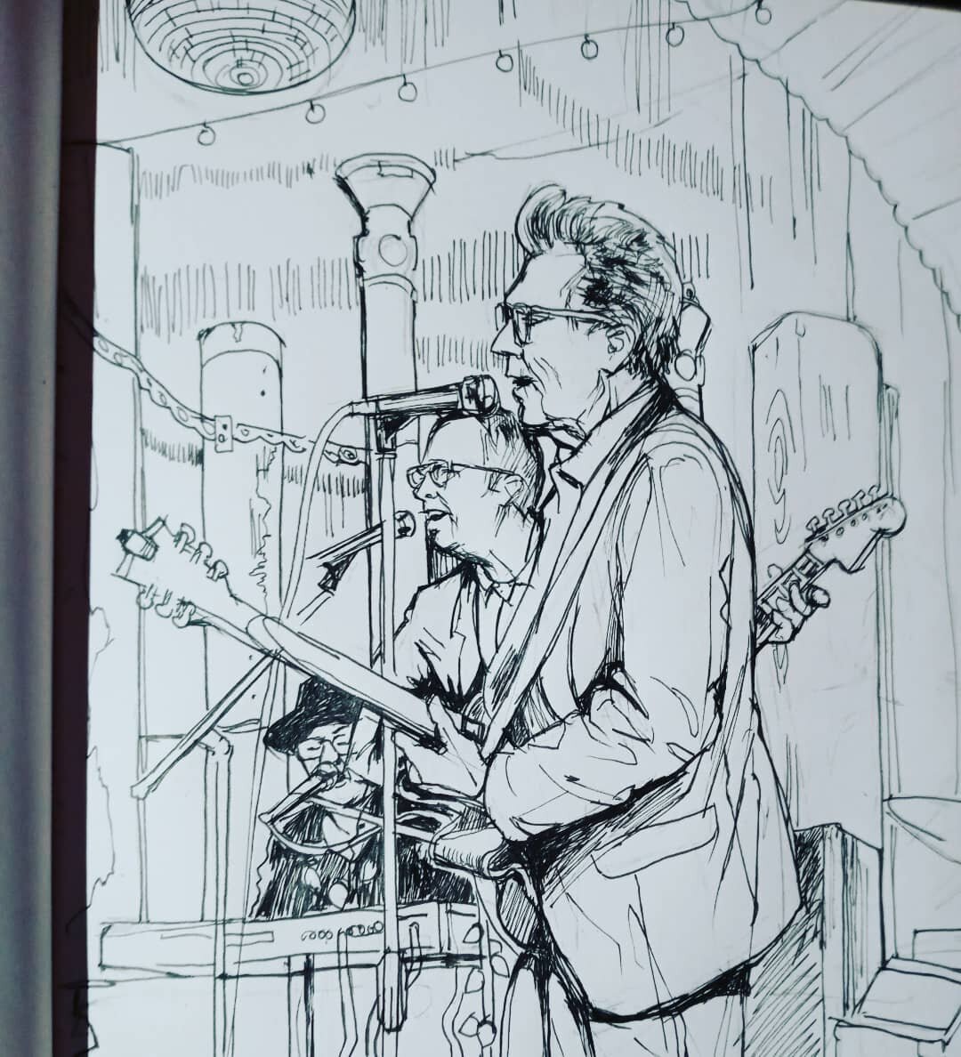 @hangaronthehudson @grahamtichy @johnnyrabb #drawing #livedrawing #musicdrawing @enjoytroyco @troybid @enjoytroy