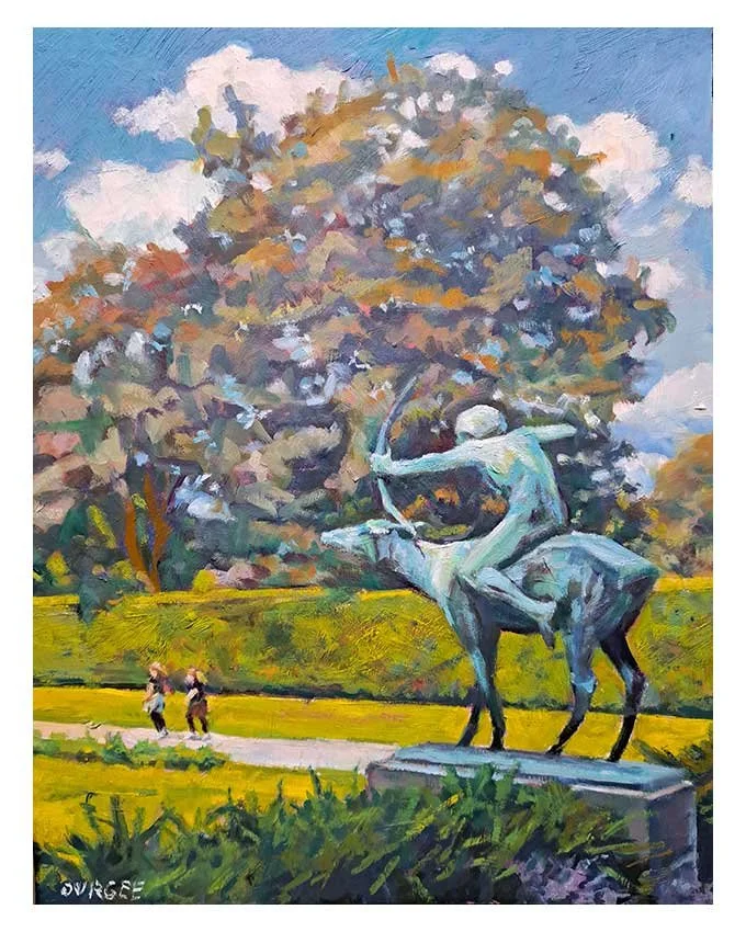 Hamburg Statue - 11 x 14 - oil - 2025