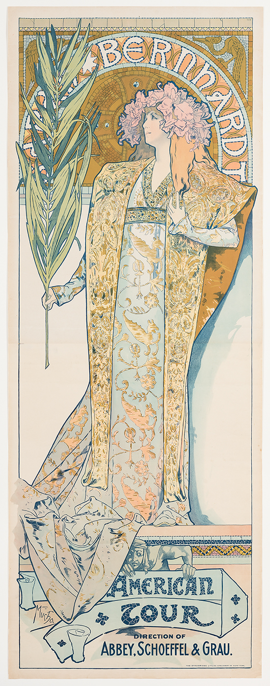   Alphonse Mucha  (Czech, 1860-1939)   Gismonda , 1894  Color lithograph  85 1/4 x 36 1/4 in. 