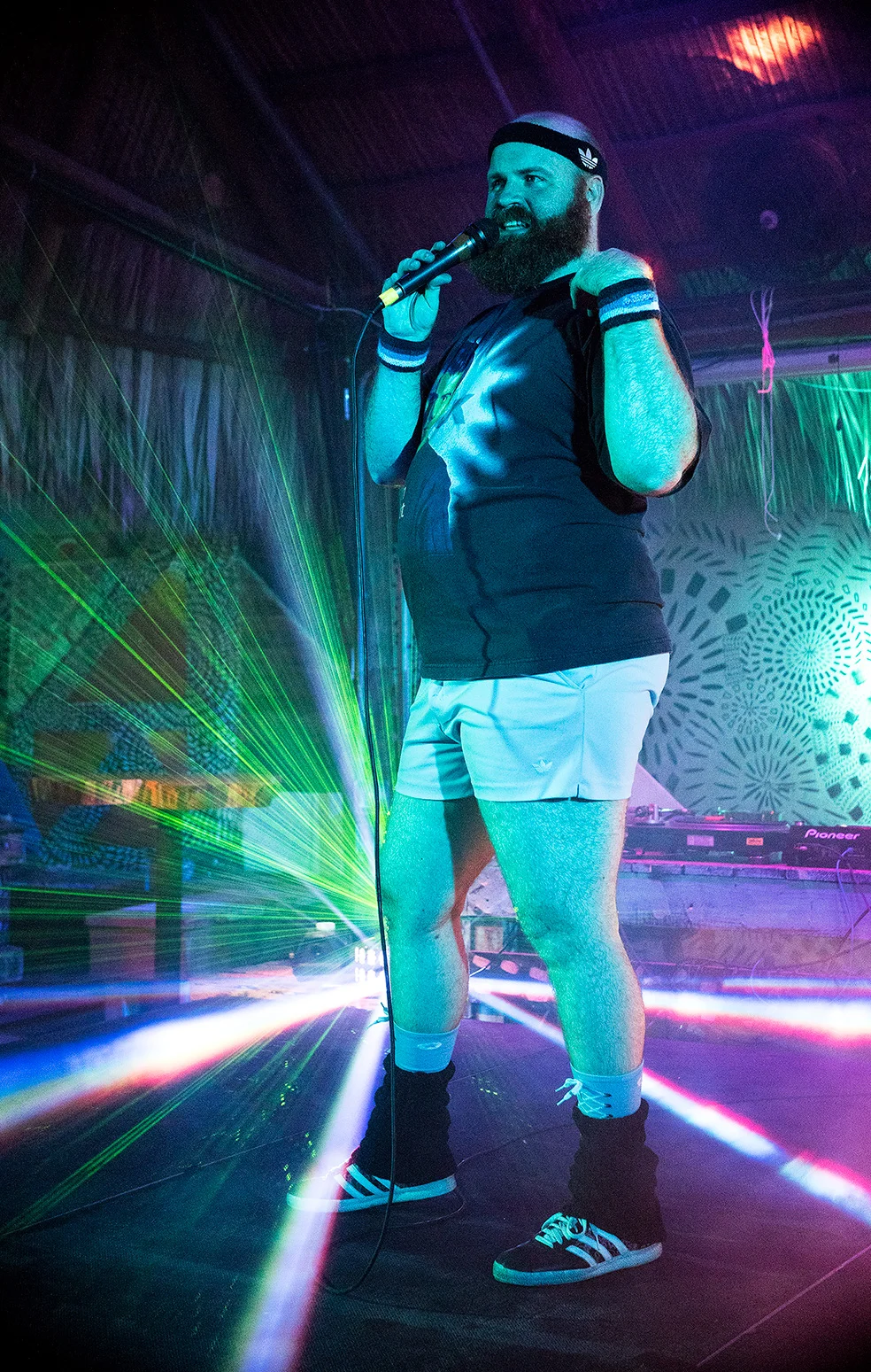 Host and Resident DJ, DJ Hottpants, during Double Stubble at Gramps in the heart of Wynwood