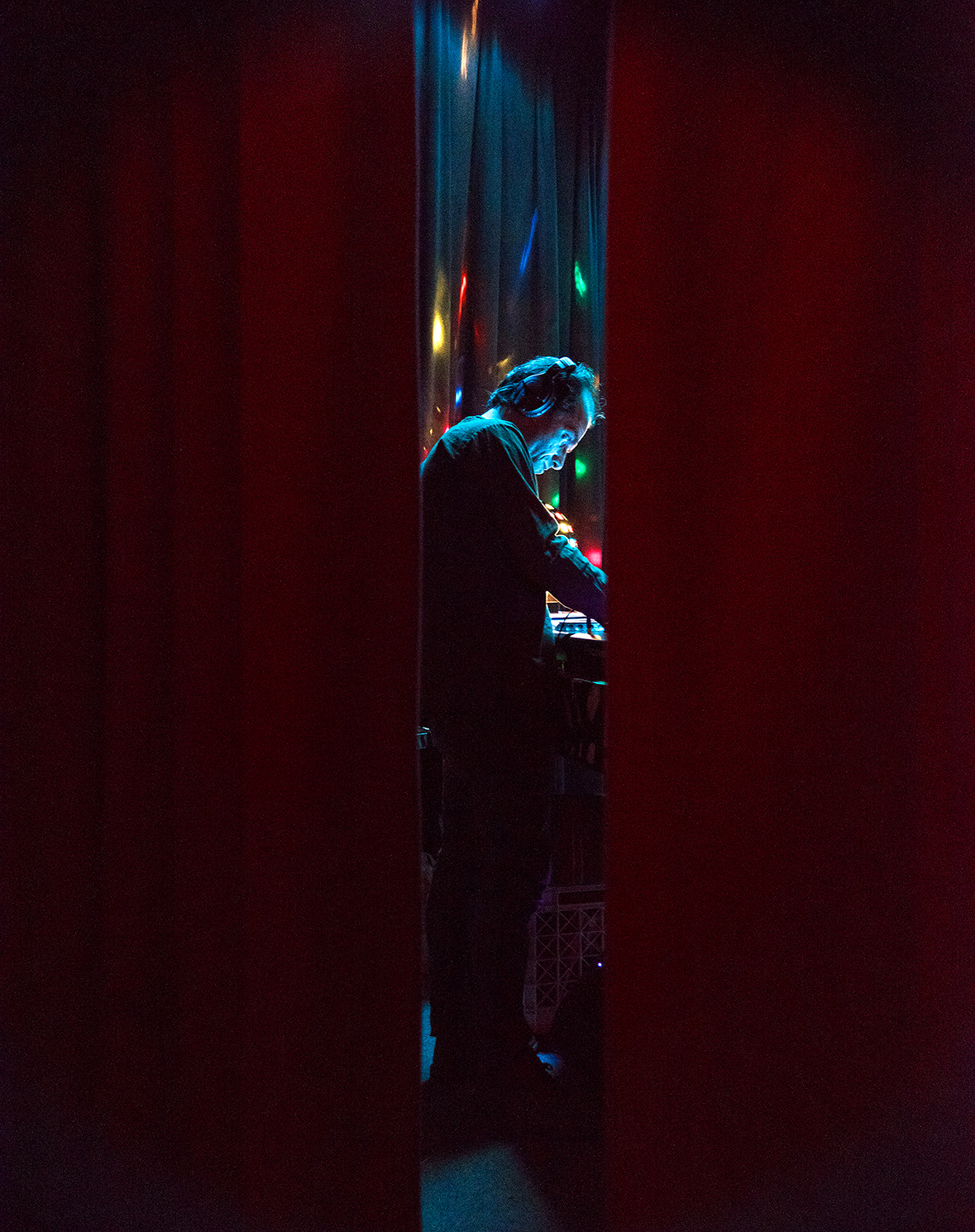  Resident DJ, Terence Tabeau, spinning during Double Stubble at Gramps in the heart of Wynwood 