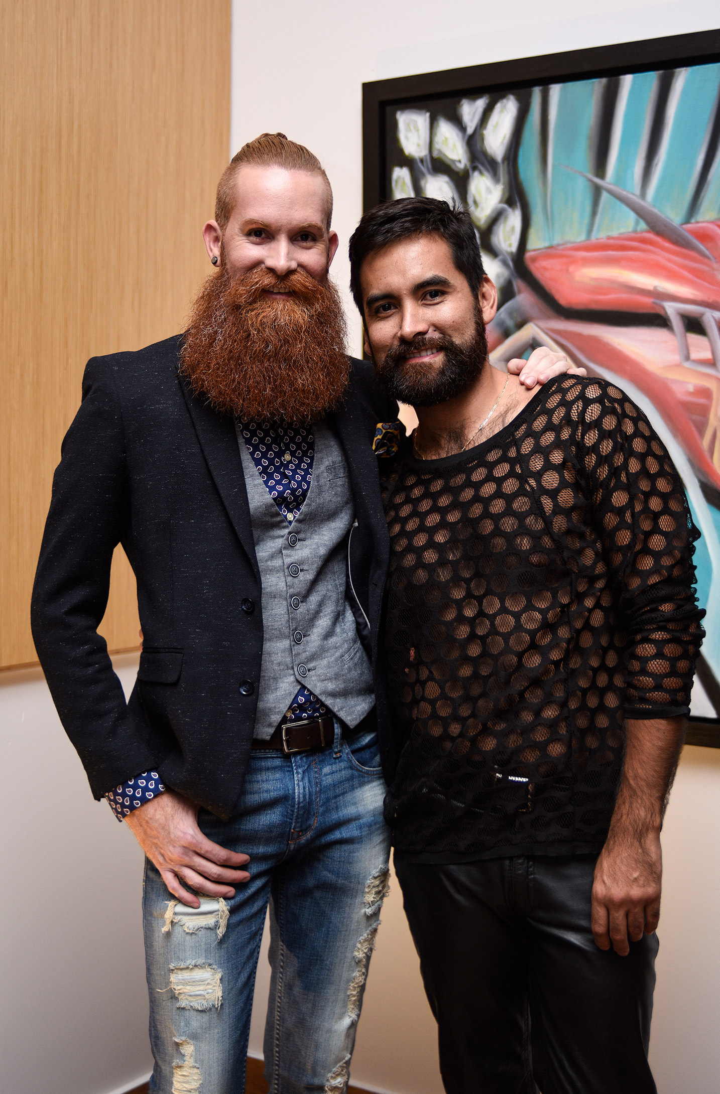  Orgullo Artist's Reception for Aquiles Avalos  (from L to R: Liudan Martinez and Aquiles Avalos) 