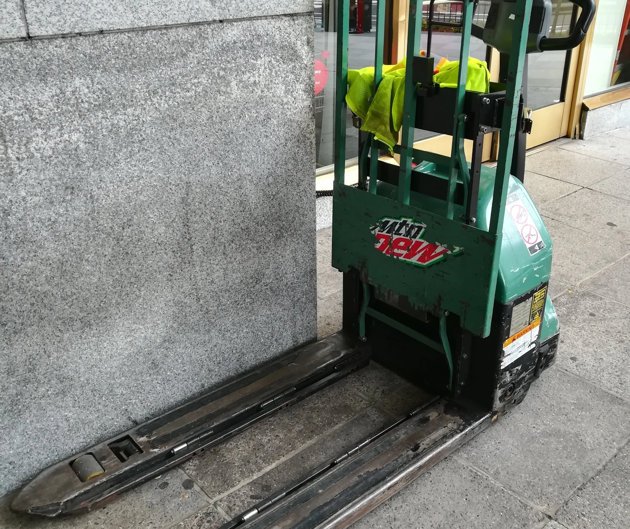 It's a Mtn Dew branded forklift!