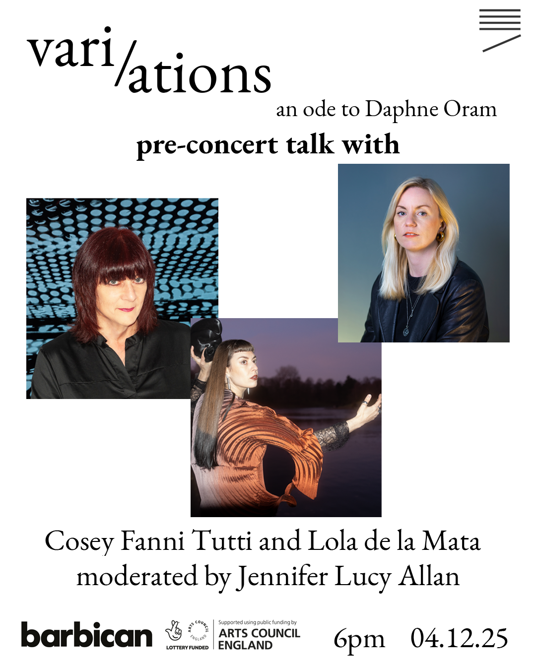 Vari/ations – An Ode to Oram, Pre-Concert Talk @Barbican