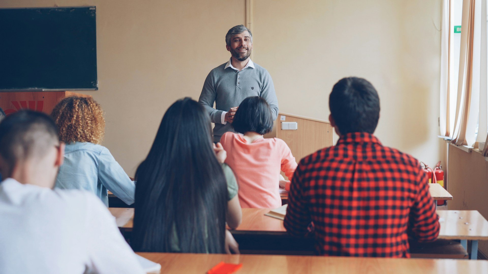 Faculty member lecturing