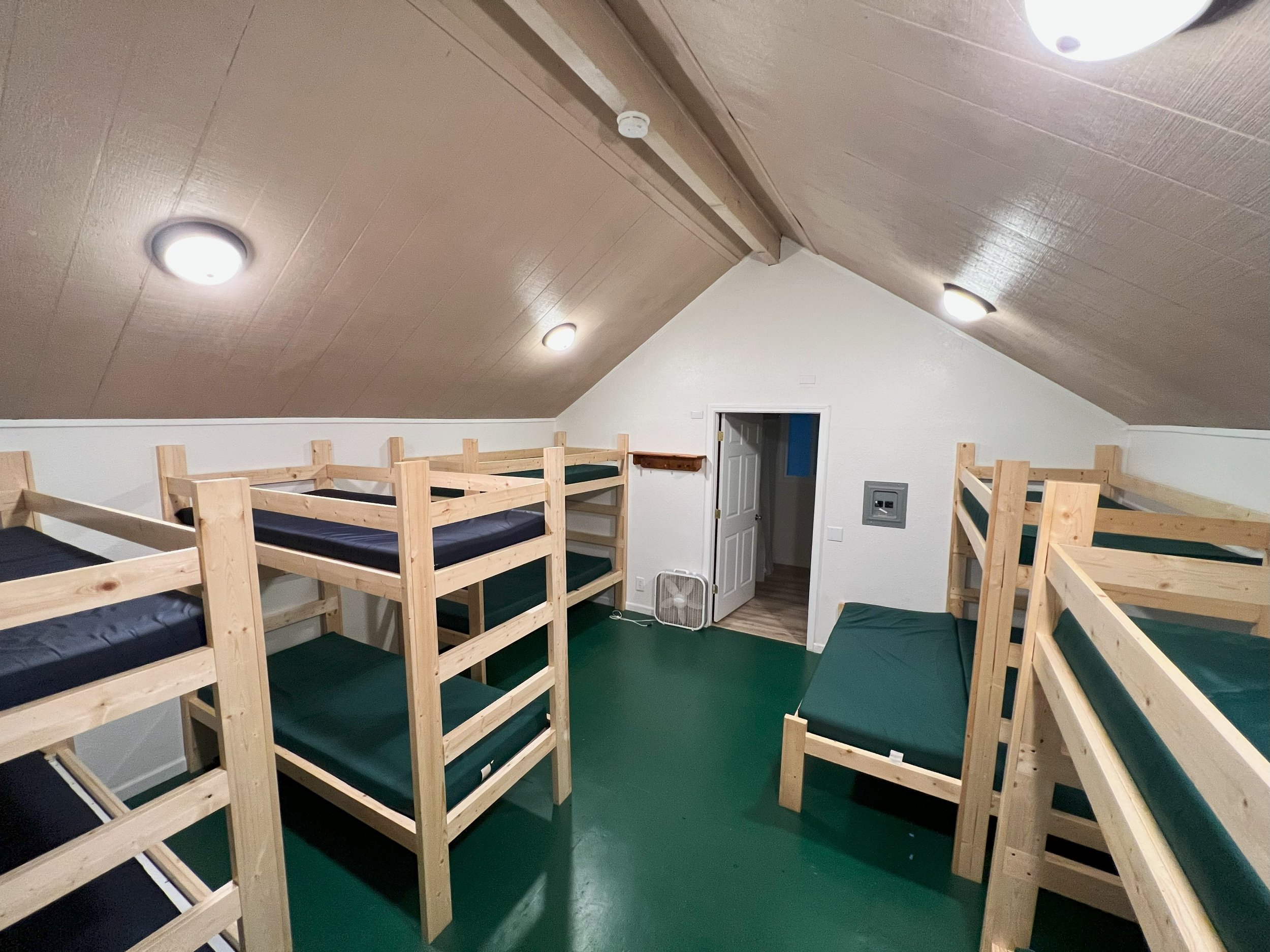 Cabin 17's new bunks and remodeled interior
