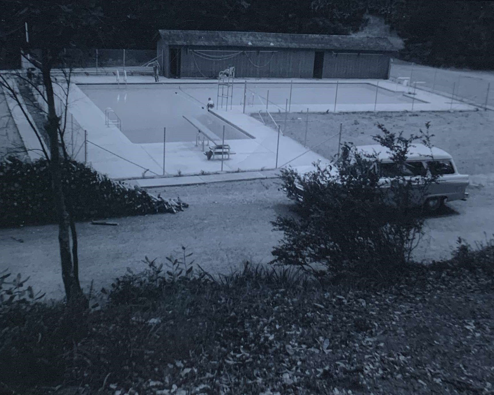 The pool after construction in 1957