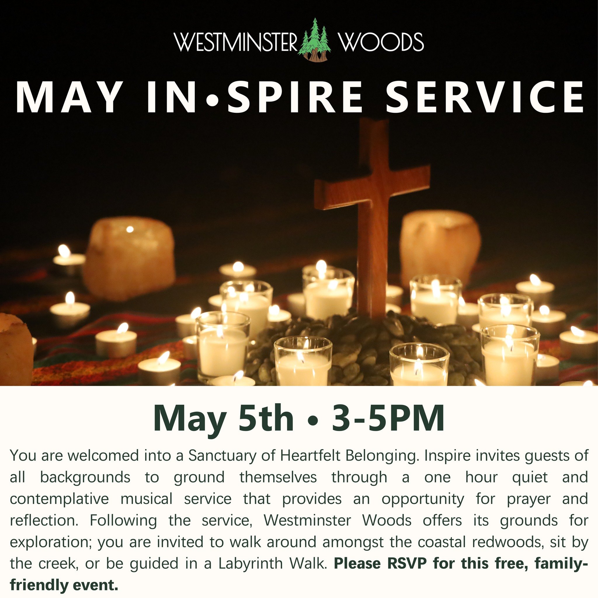 Join us for our May In&bull;spire service! Click on &quot;Weekend Programs&quot; at the link in our bio to learn more and RSVP!
.
.
.
.
.
.
.
.
.
#WestminsterWoods #PCUSA #SonomaCounty #MusicalService