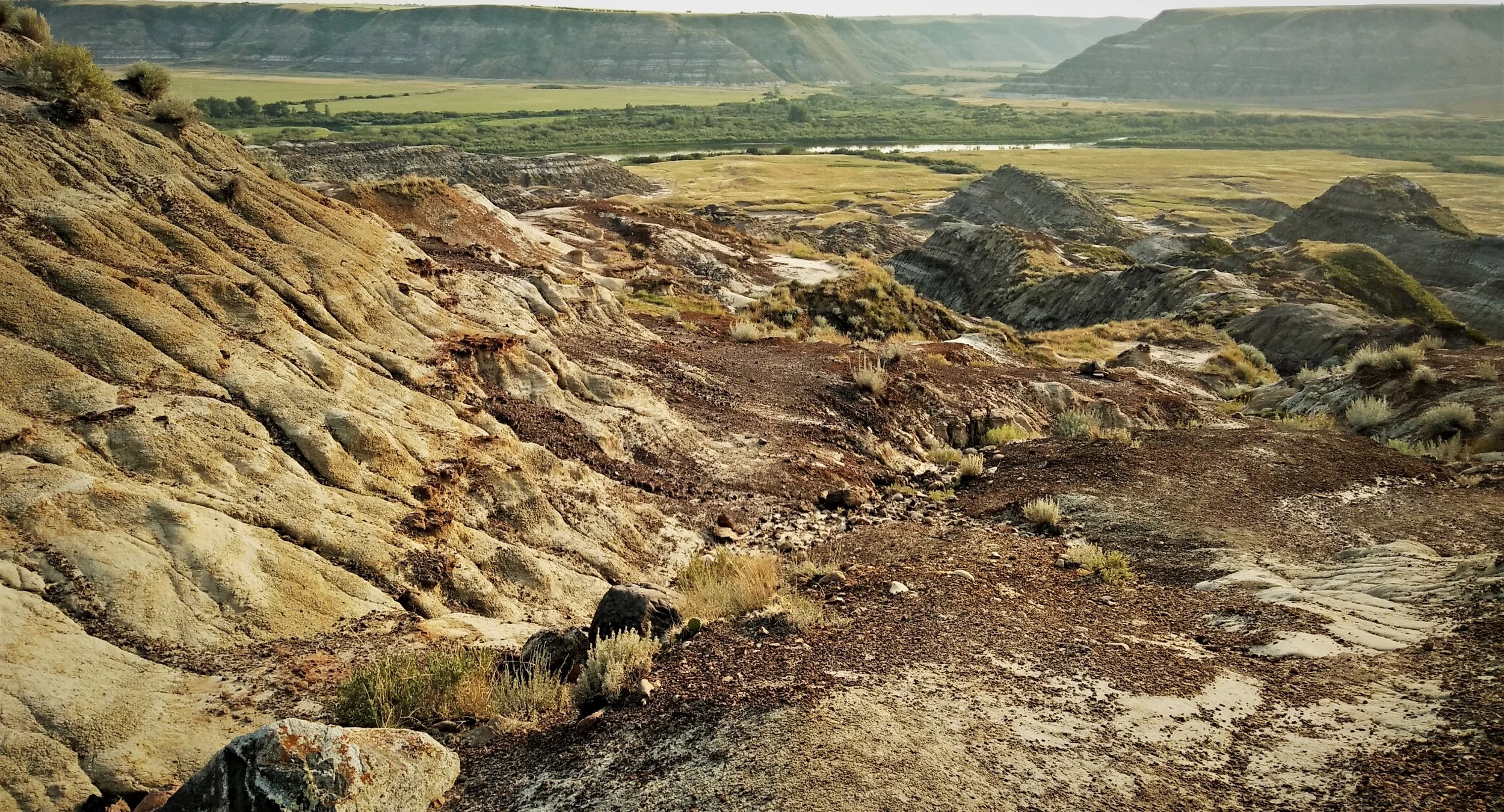 The Horsethief valley far below.