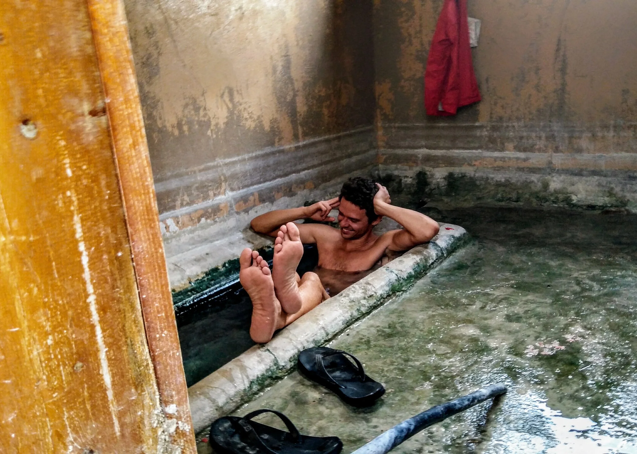 Like I said, the rooms are nothing to write home about, but the water is fine , and Braden here sure looks like he’s having a grand old time.