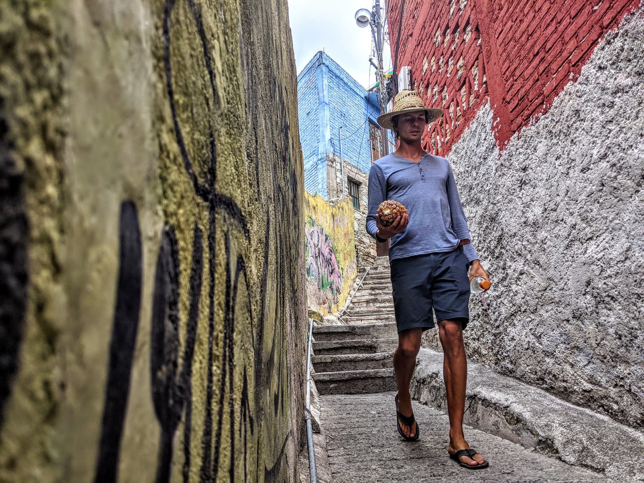  A fresh pina and a stroll through Guanajuato’s callejones. 