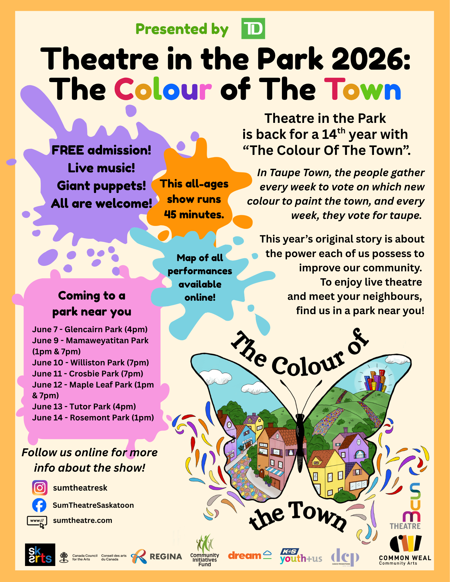 Theatre in the Park 2026: The Colour of The Town
