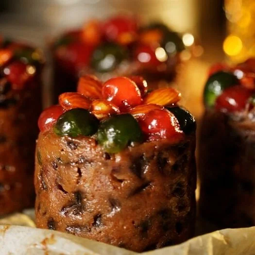 VEGAN MINI CAKE CHRISTMAS FRUIT CAKES VEGAN MINI CAKE steamed