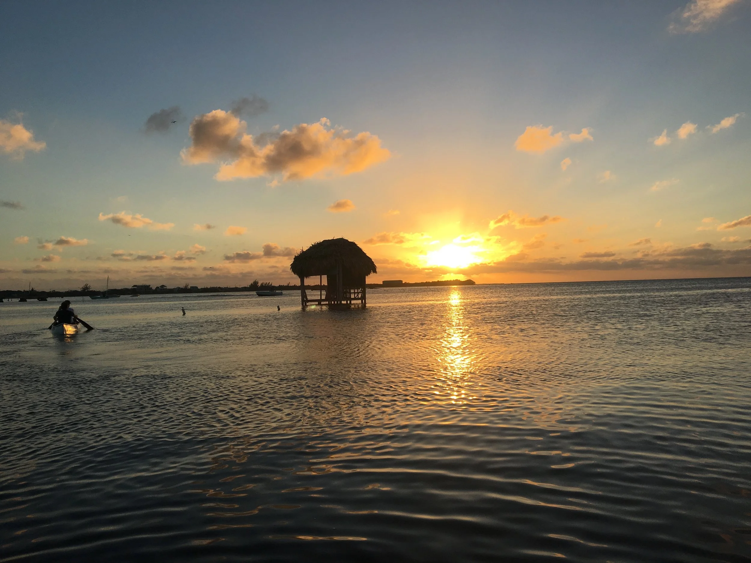 Sunset on the island's west side
