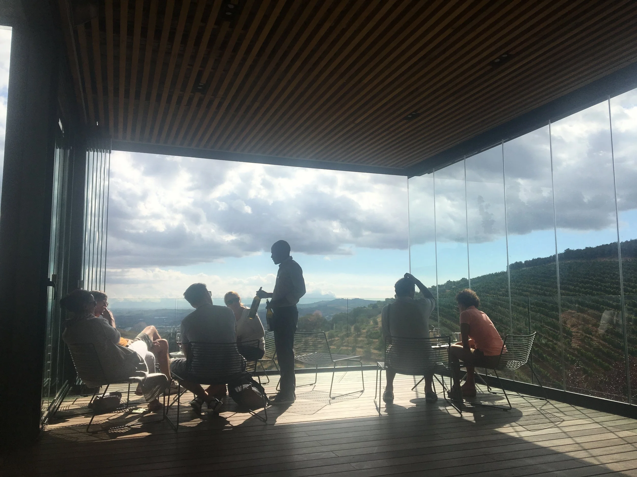 The Stellenbosch wine country near Cape Town has many vineyards that are beautiful and seem to spare no expense, like Tokara, above.