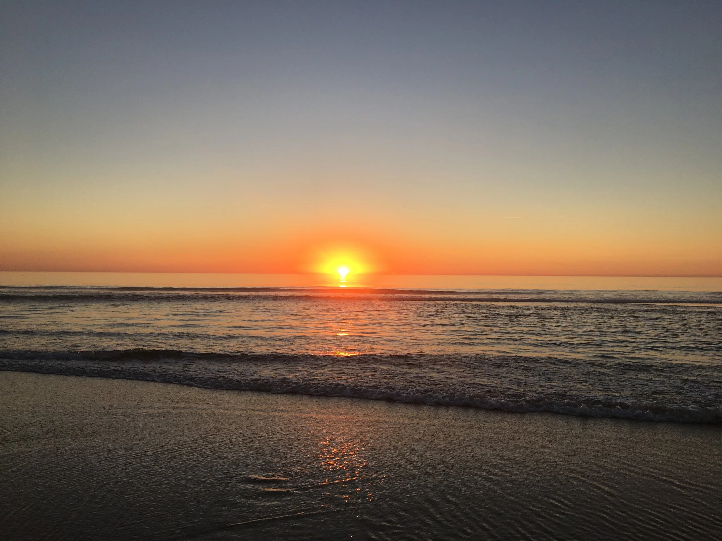 A sunset at Biscarrosse Plage (Biscarrosse Beach)
