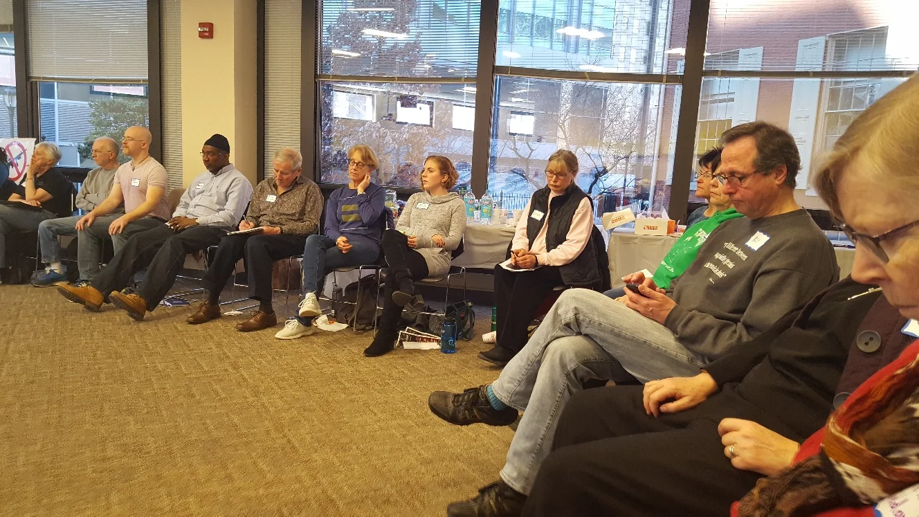 Demand the Ban planning session with The CHARLES Foundation, Delco United for Sensible Gun Policy and Heeding Gods Call to End Gun Violence