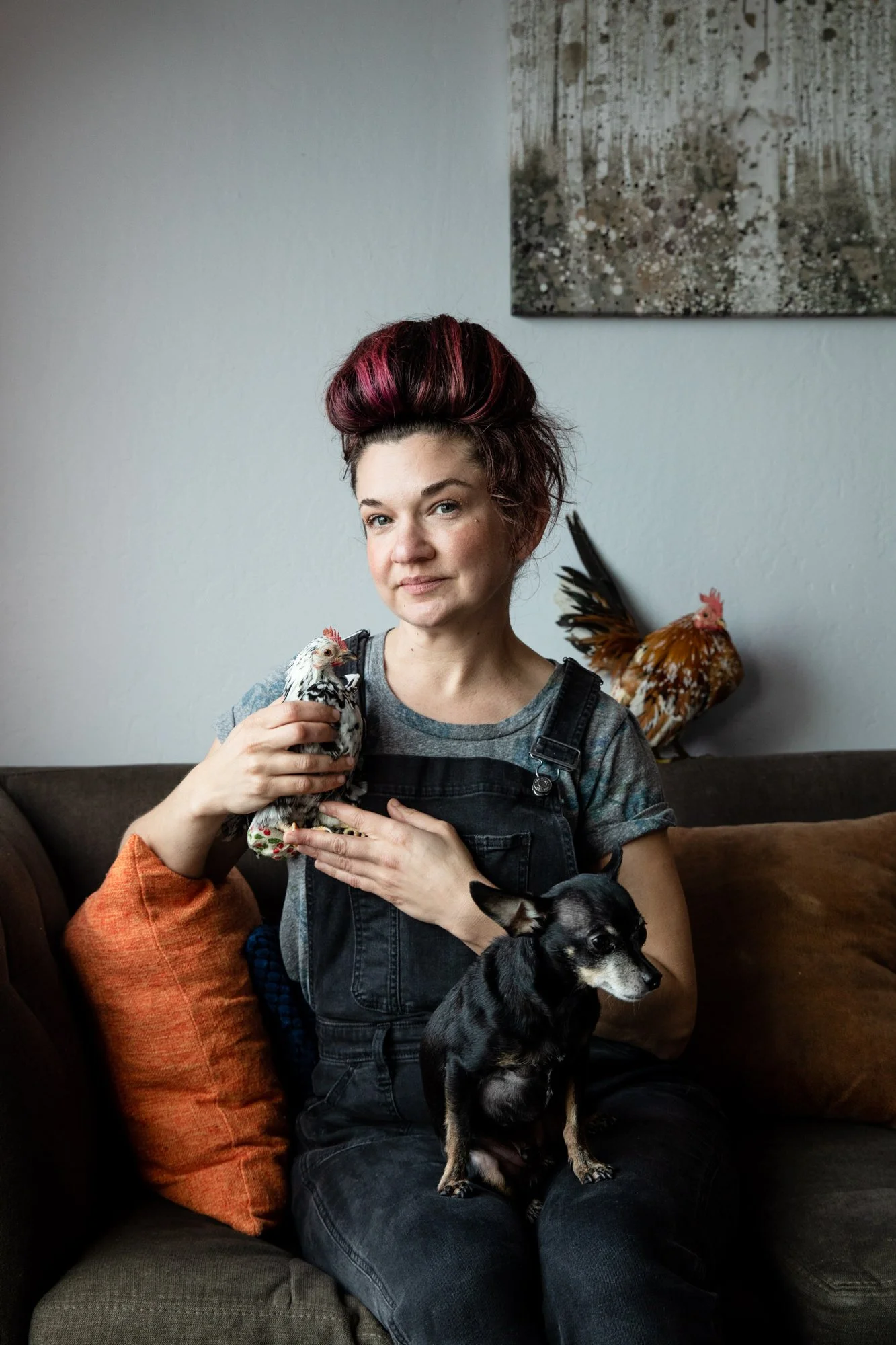 Woman With Inside Chickens - Angela DeCenzo Photography
