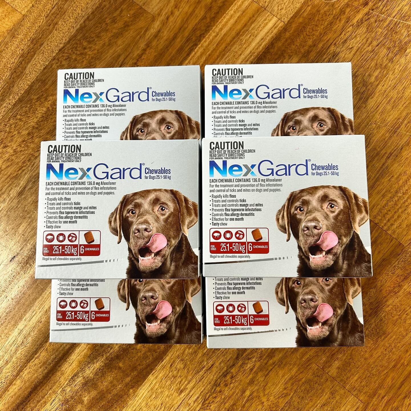 🐶 January Special ✨

Big dogs, this one&rsquo;s for you! 

Are you up to date with your dog&rsquo;s worm &amp; flea regime? If not, we have some NexGard Chewables here in store that have been discounted to give your pup a bit of TLC to start the yea