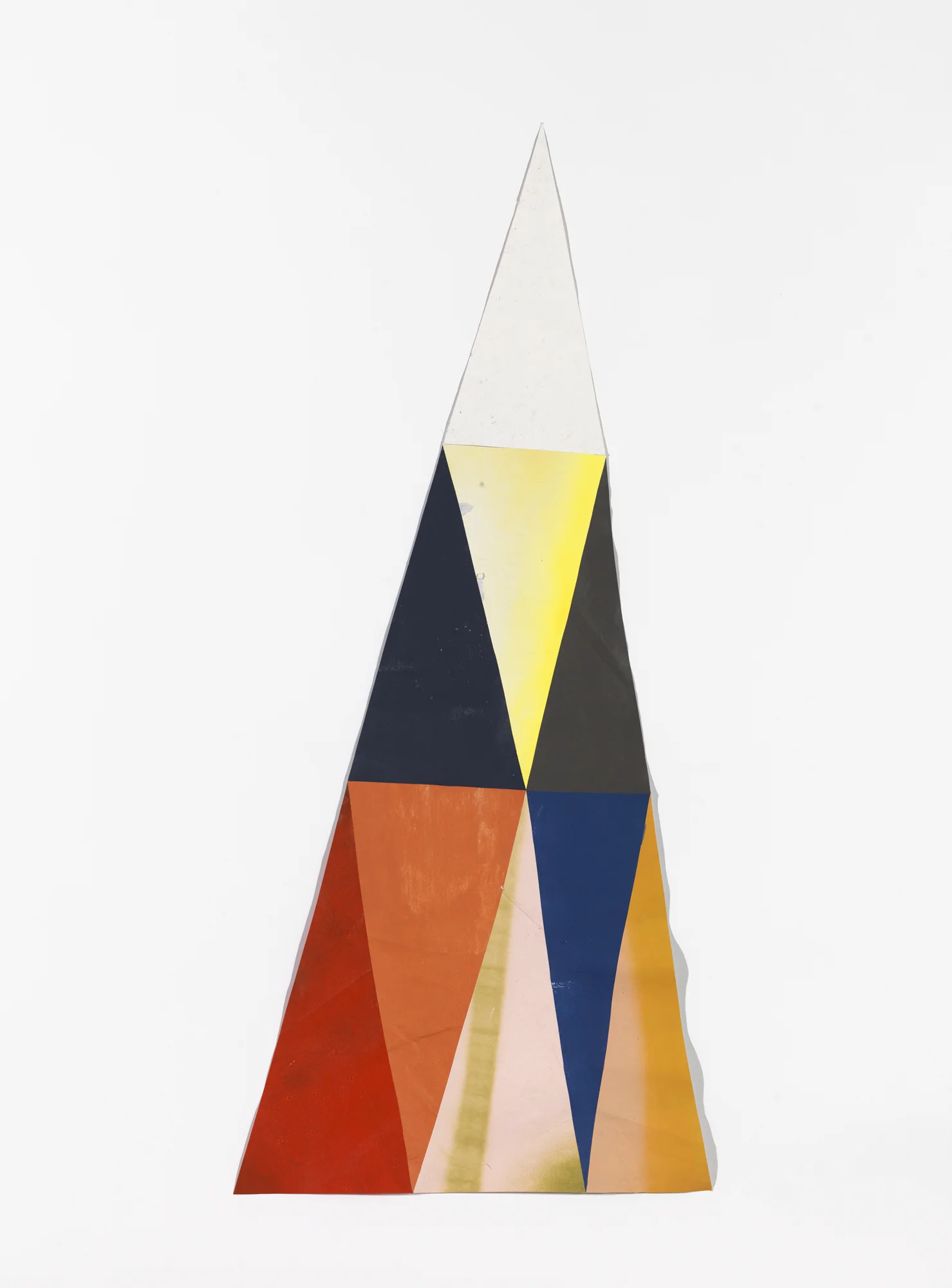   Medium Triangle  latex and spray paint on cut paper &amp; linen tape 40 x 20 inches 2011 