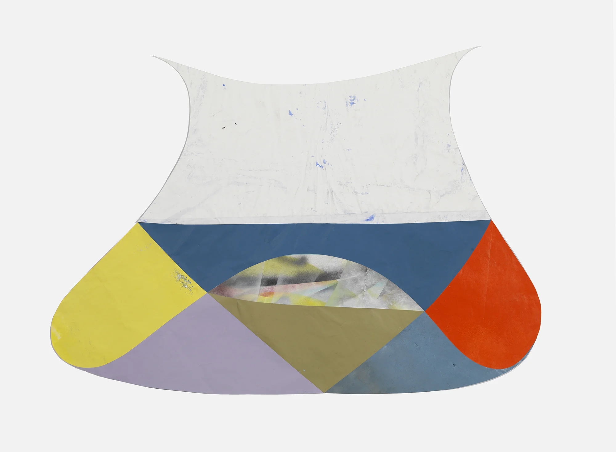   Double Ampersand  latex, acrylic and spray paint on cut paper &amp; linen tape 41 x 57 inches 2010 