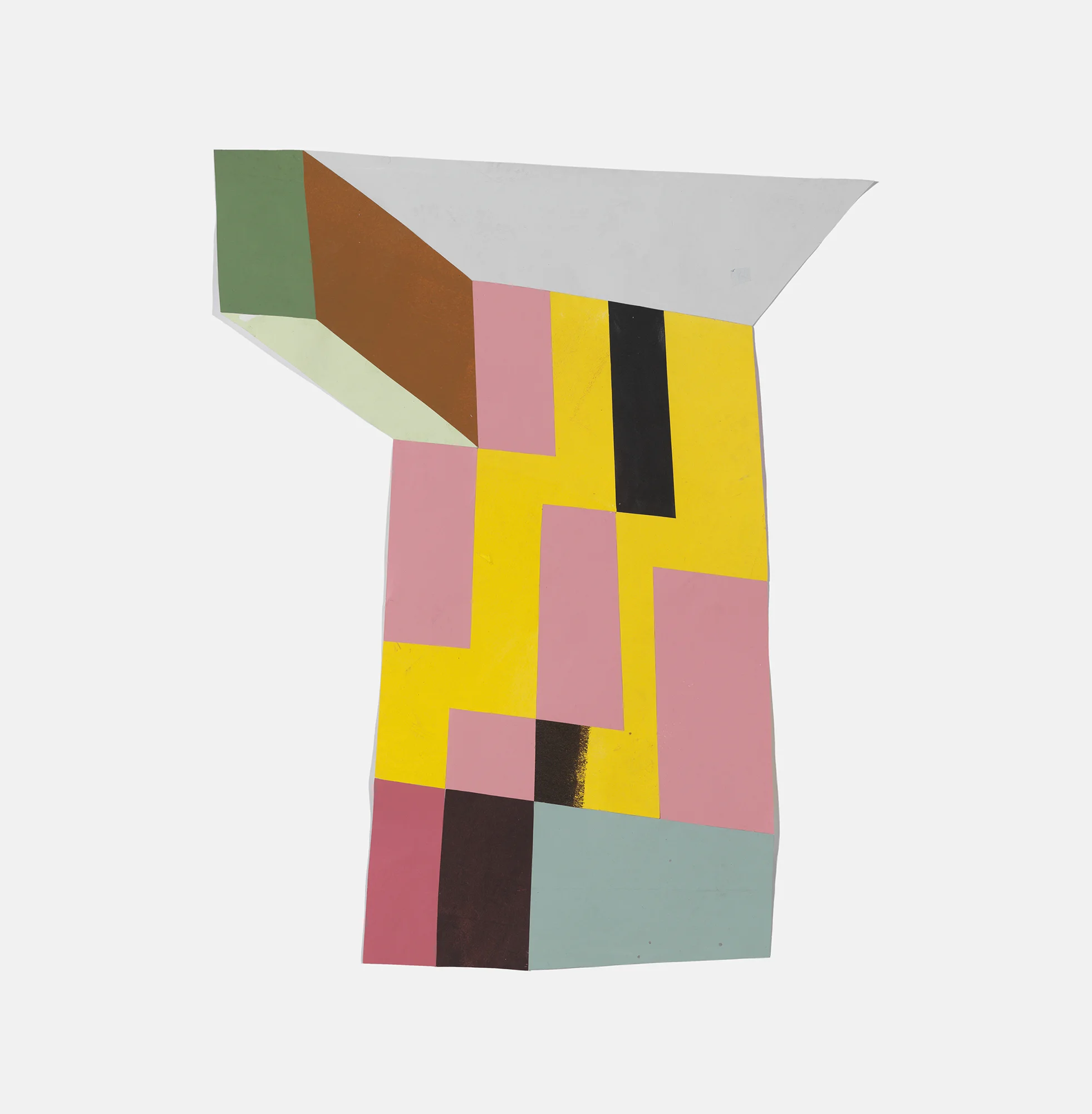   Cantilever  latex paint on cut paper &amp; linen tape 31 x 25 inches 2010 