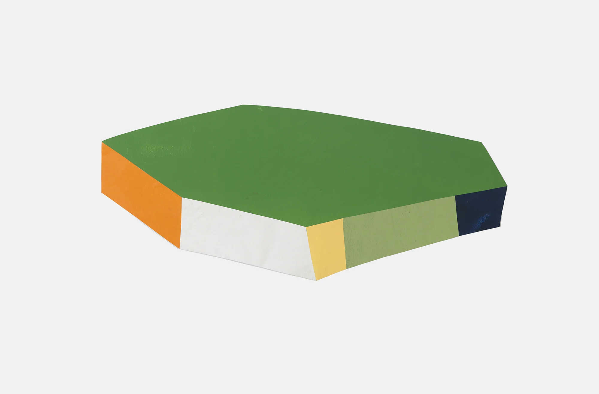   Platform  latex paint on cut paper &amp; linen tape 14 x 34 inches  2010 