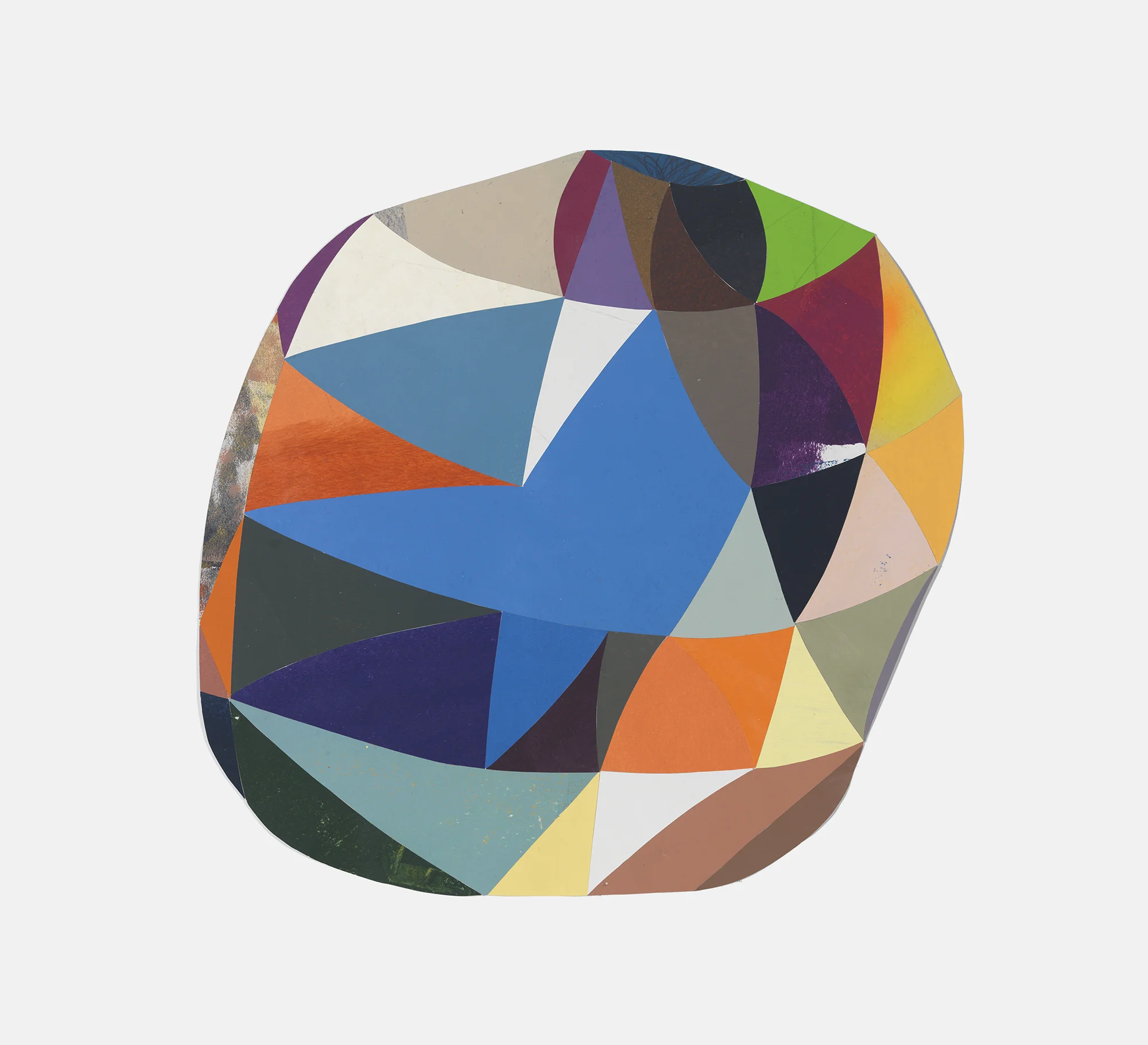   Vessel  latex, acrylic and spray paint on cut paper, graphite &amp; linen tape 21 x 21 inches 2010 