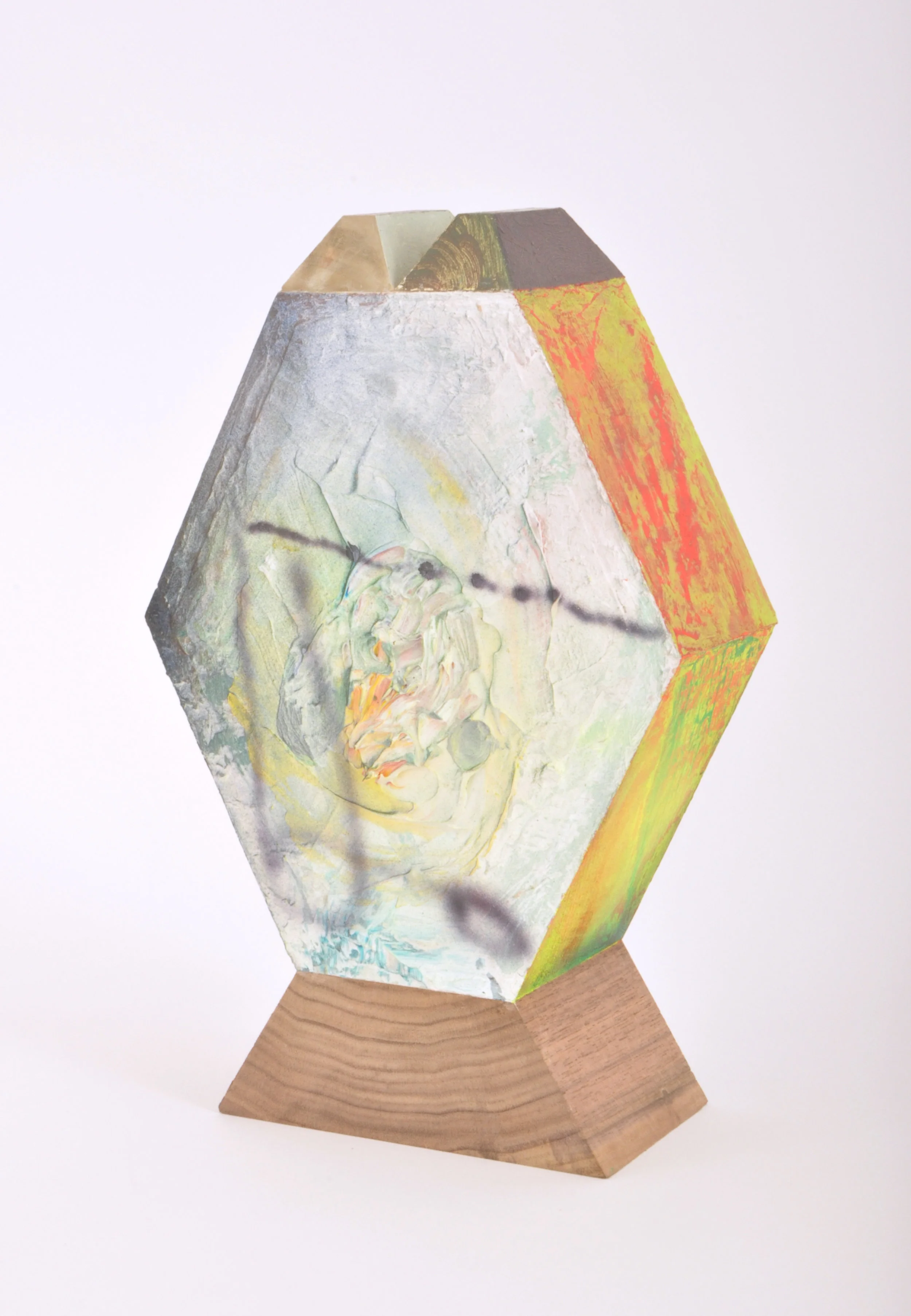   Head  acrylic and wood 10 x 6 x 2.5 inches 2015 