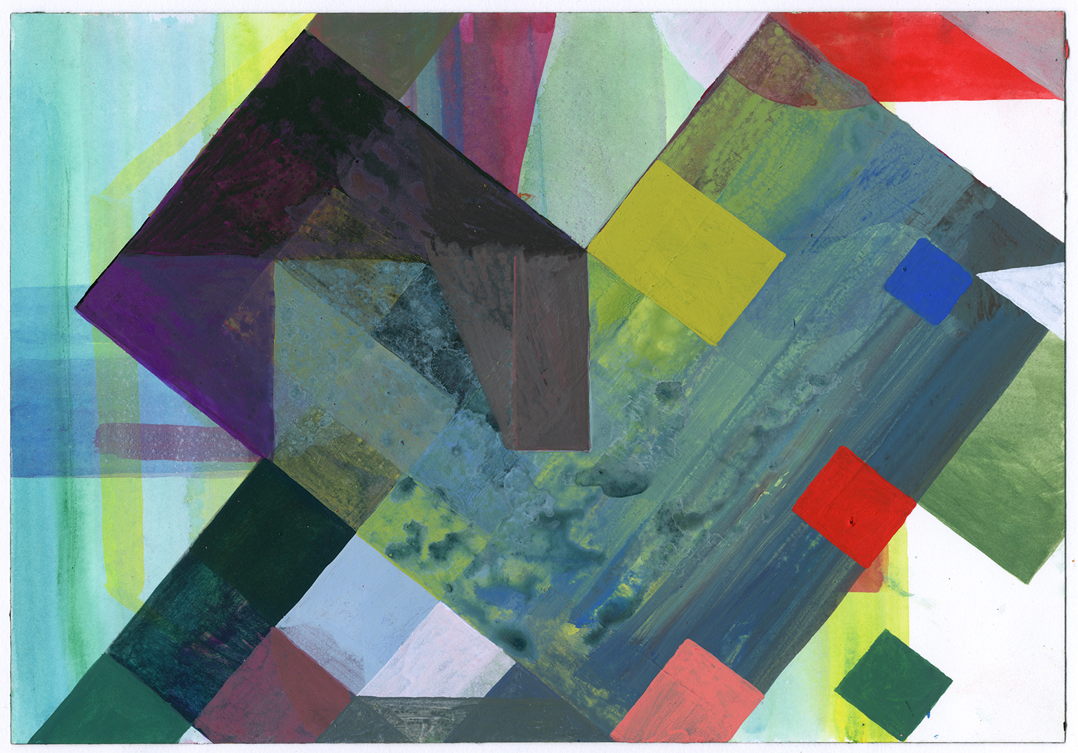   AMP 9  acryla gouache on paper 7 x 10 inches 2015 