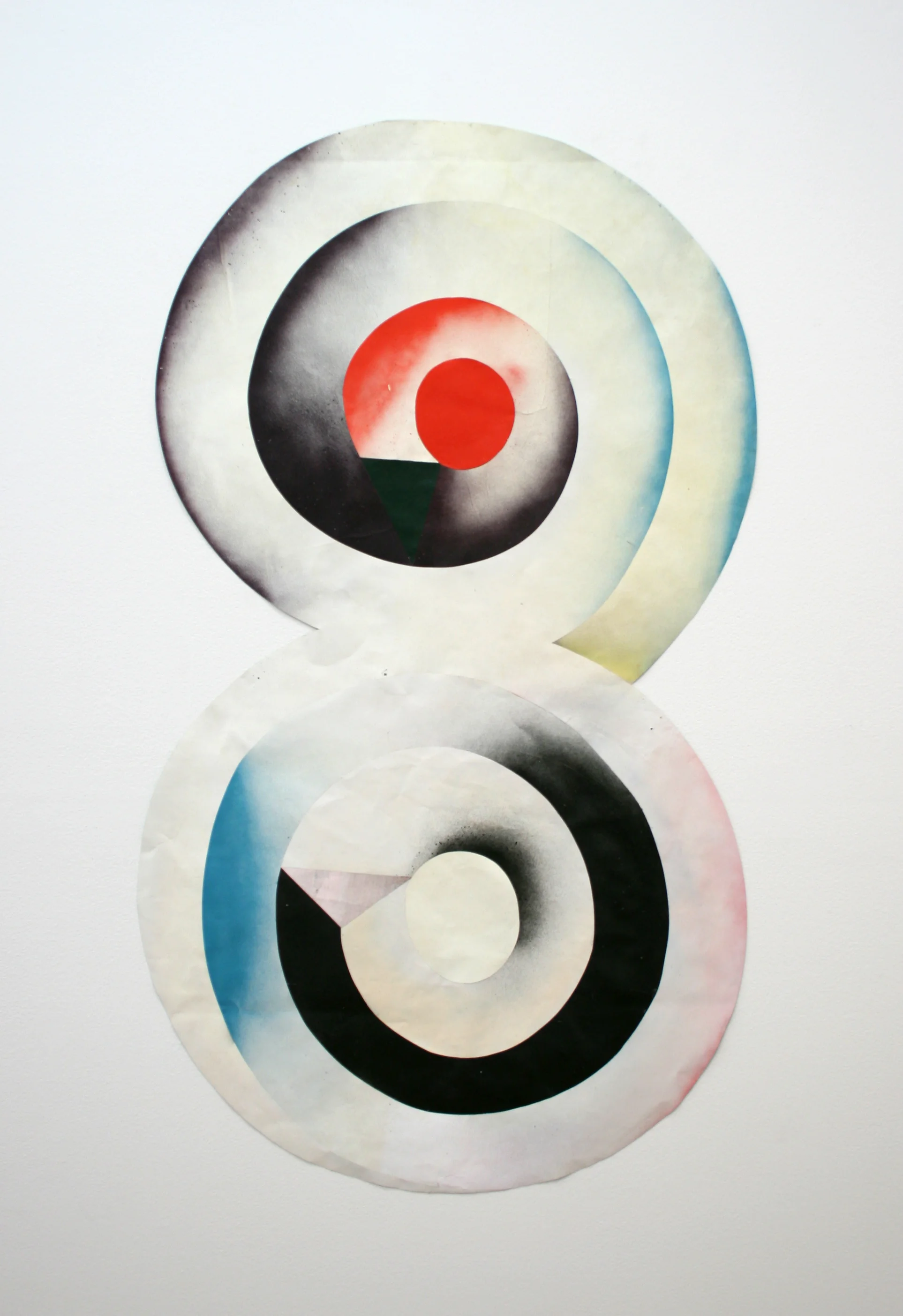   Figure Eight  acrylic on cut paper &amp; linen tape 52 x 29.5 inches 2013 