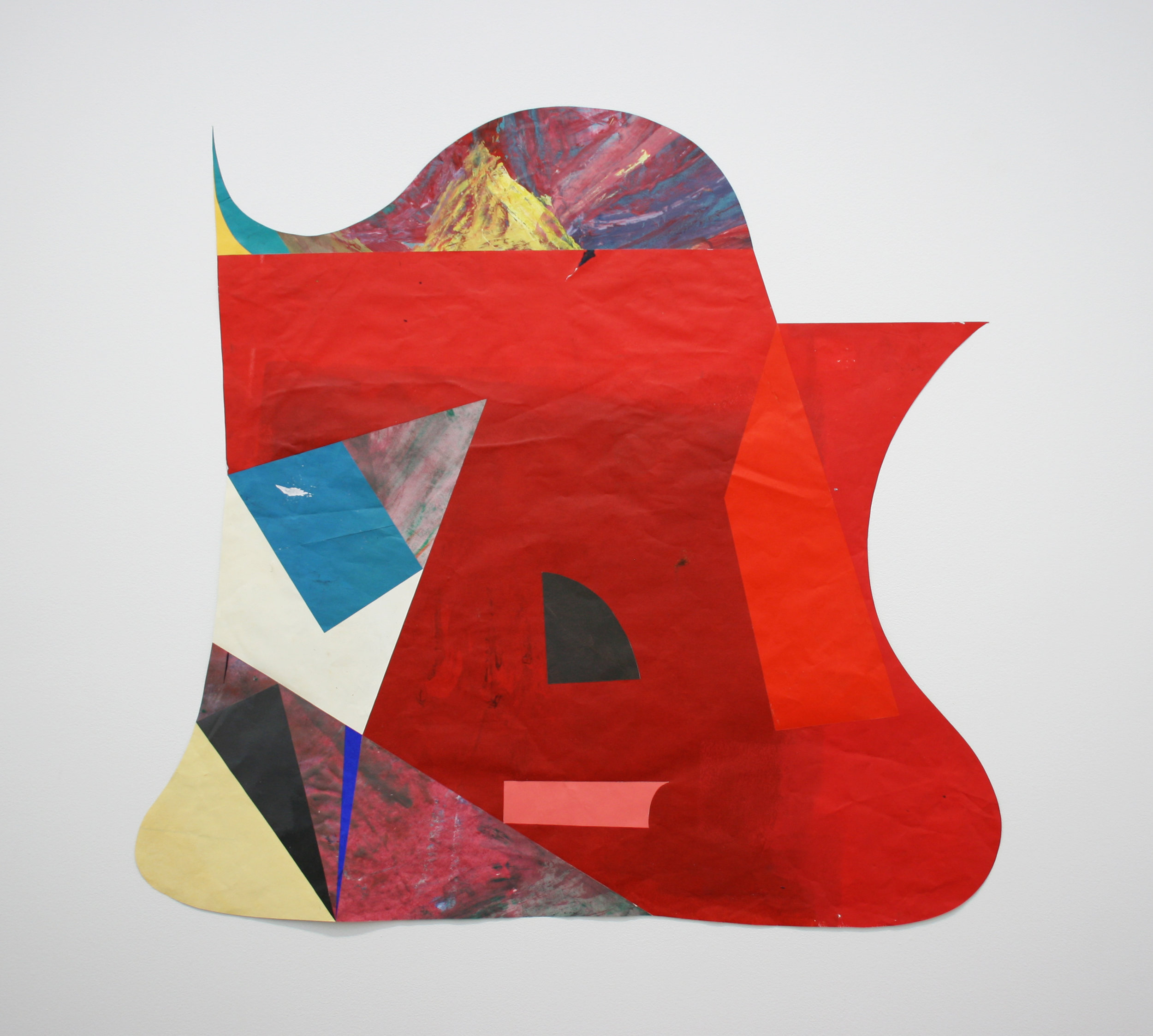   Second Red  acrylic on cut paper &amp; linen tape 49 x 52 inches 2013 