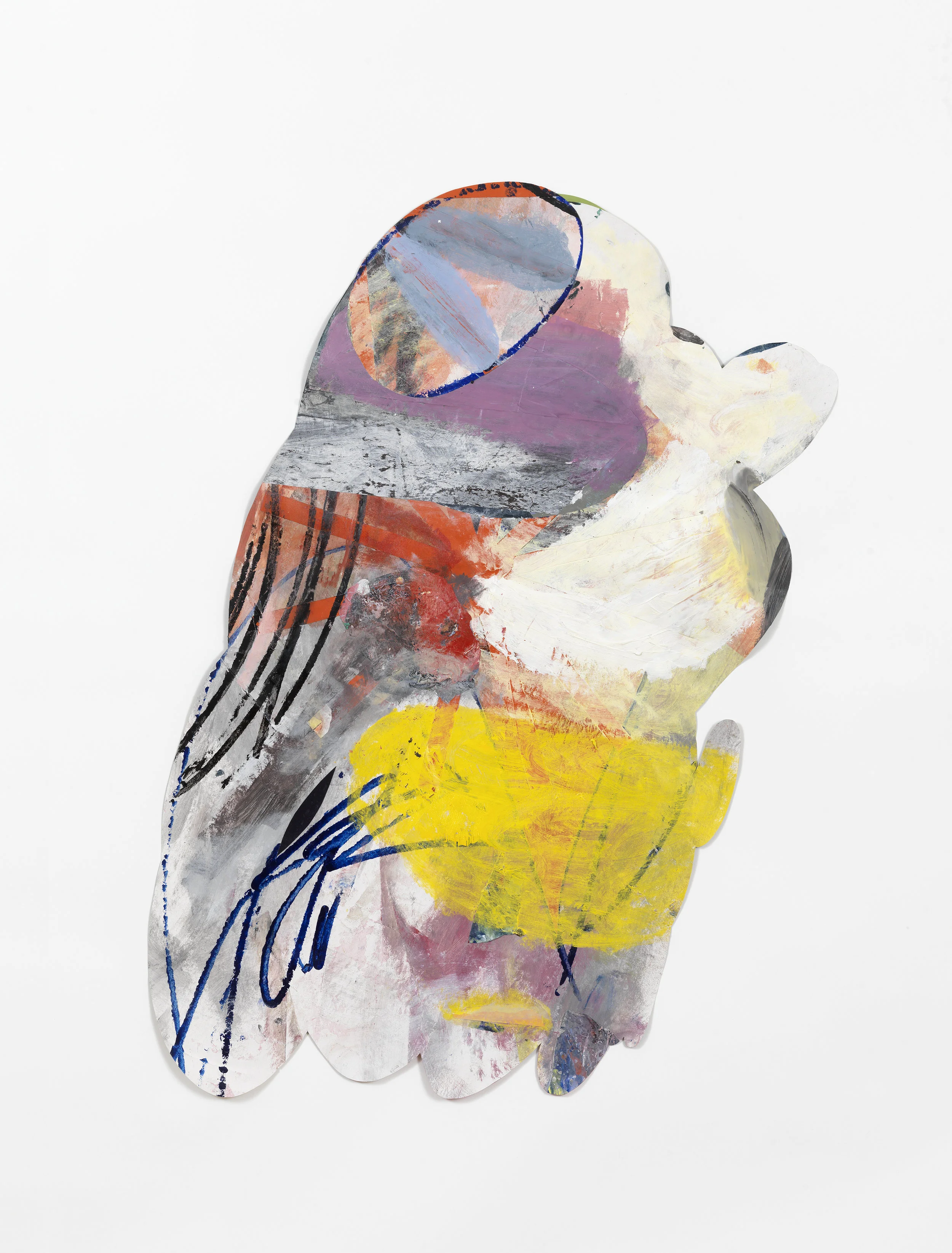   Scribble  latex, acrylic, spray paint and glue on cut and laminated paper 30 x 42 inches 2012 