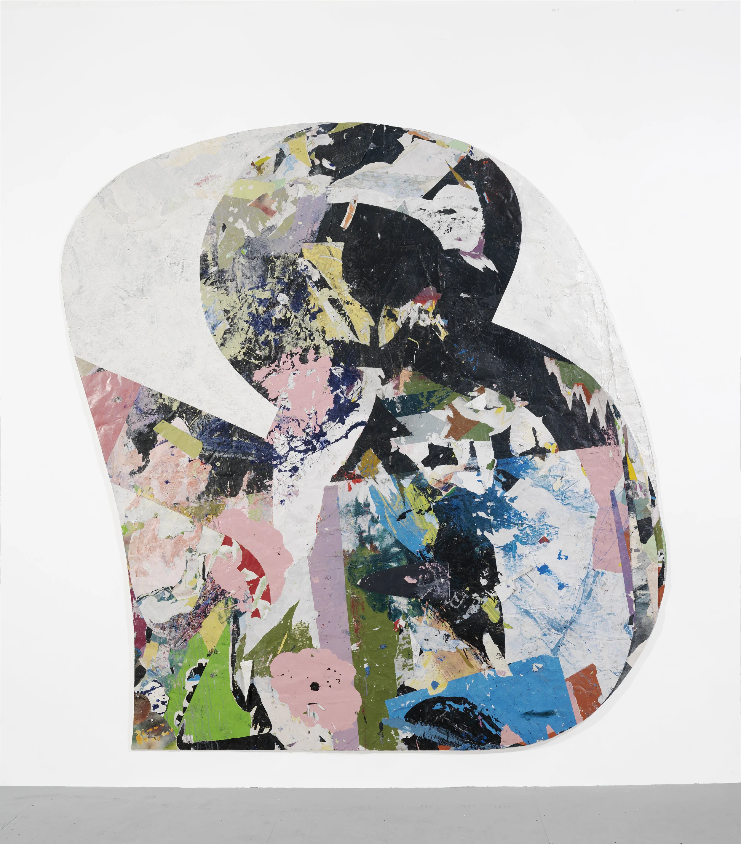   Ampersand  latex, acrylic and spray paint on cut paper 86 x 73 inches 2011 
