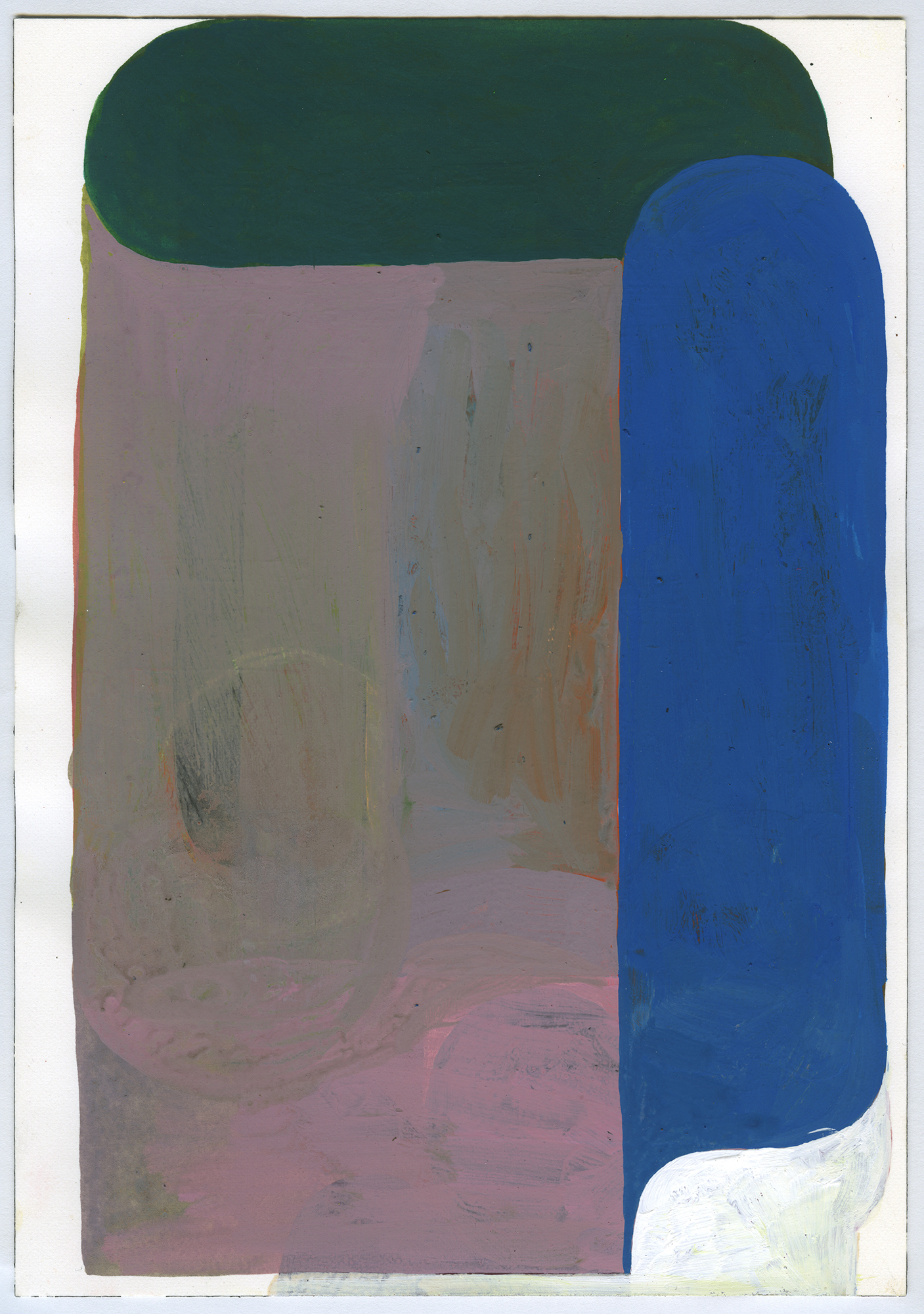   HEAD  gouache on arches 10.25 x 7 inches  2013 