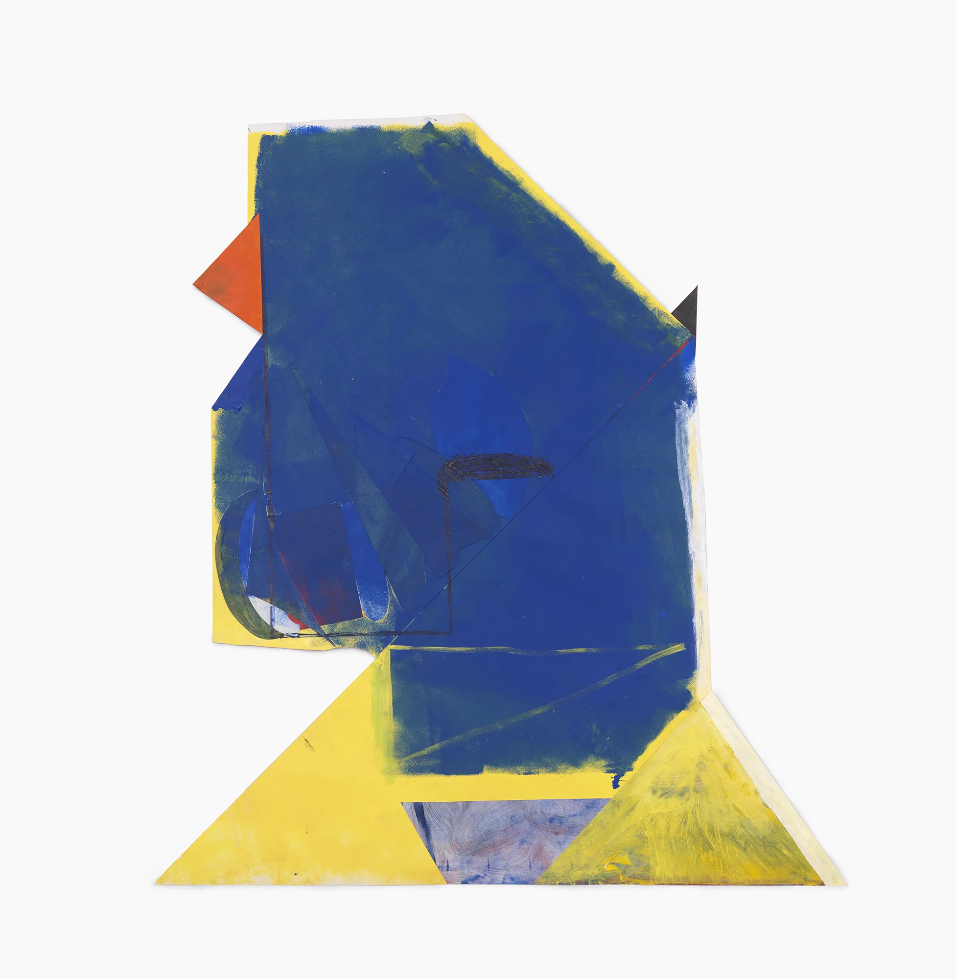   Primary Head  acrylic on paper 48.5 x 43.5 inches 2013 