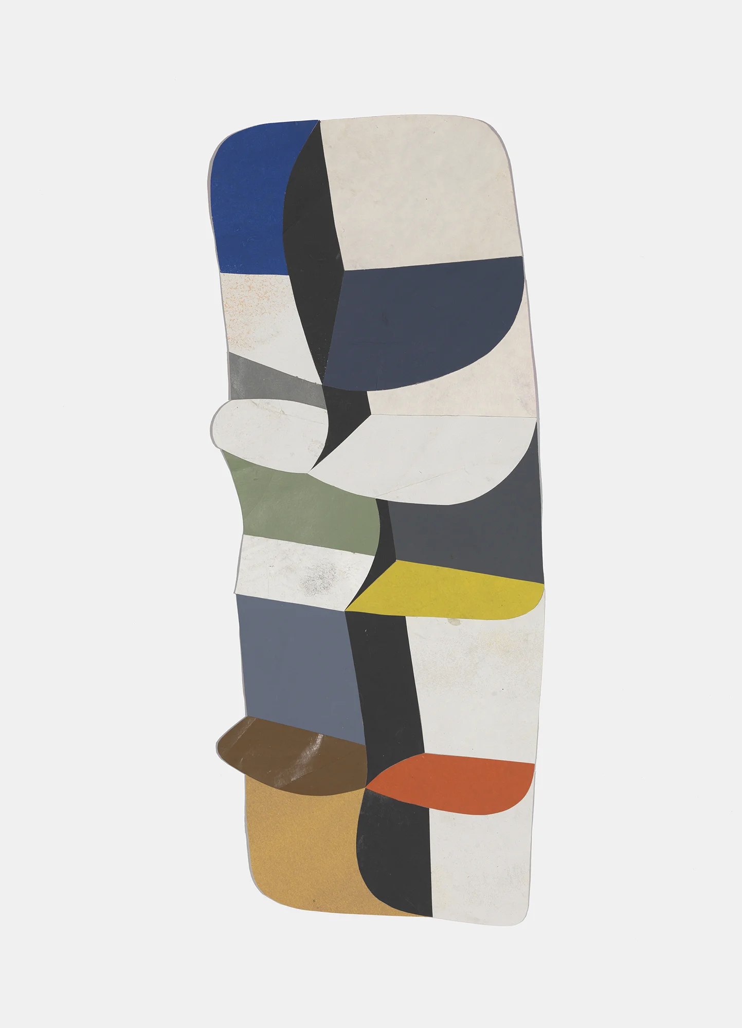   Tilt  latex paint on cut paper 9 x 21 inches 2008 