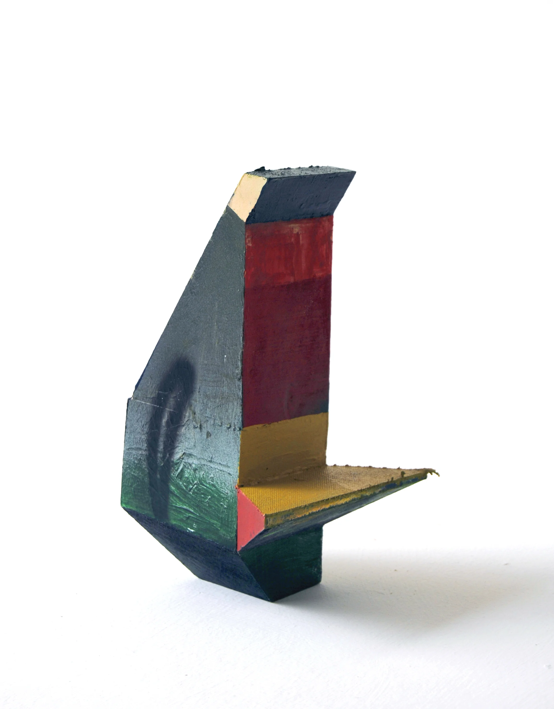   Red Stripe  acrylic, canvas and wood 8.5 x 4.75 x 4.75 inches 2015 