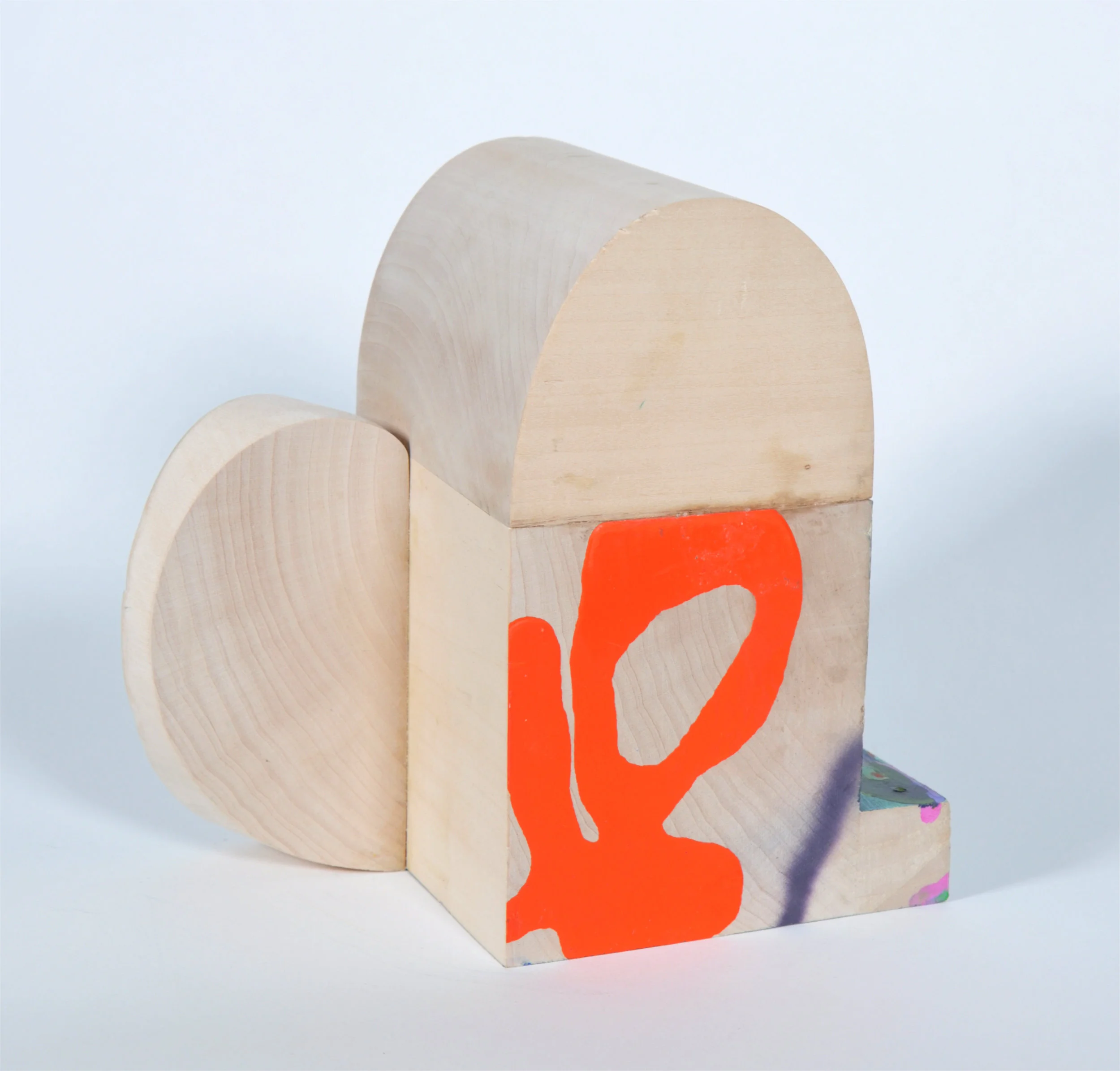   Double Bulge  acrylic and wood 6.75 x 7.5 x 4.25 inches 2015 