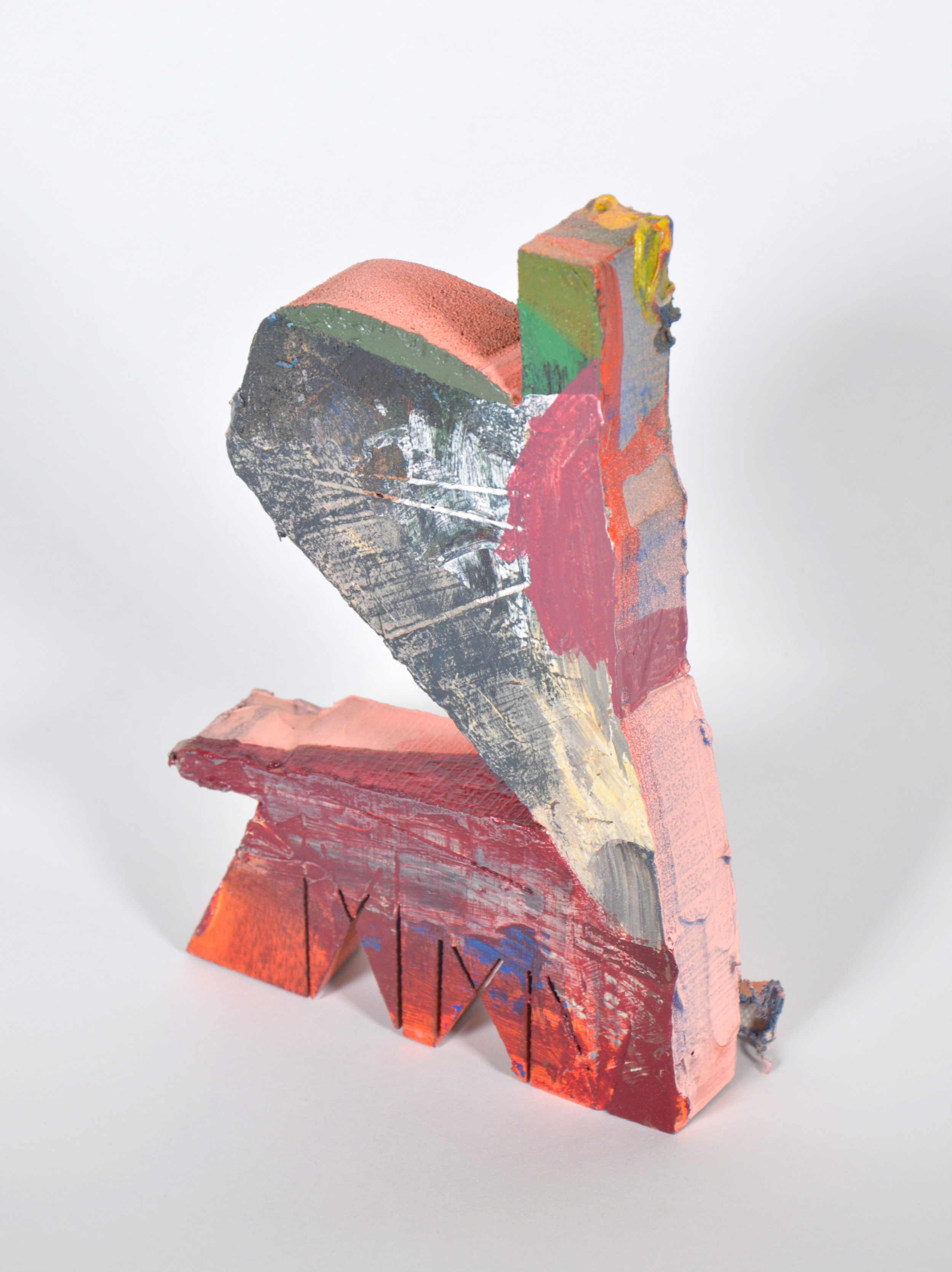   Pink Ampersand  acrylic and wood 7.25 x 5 x 1 inches 2015 